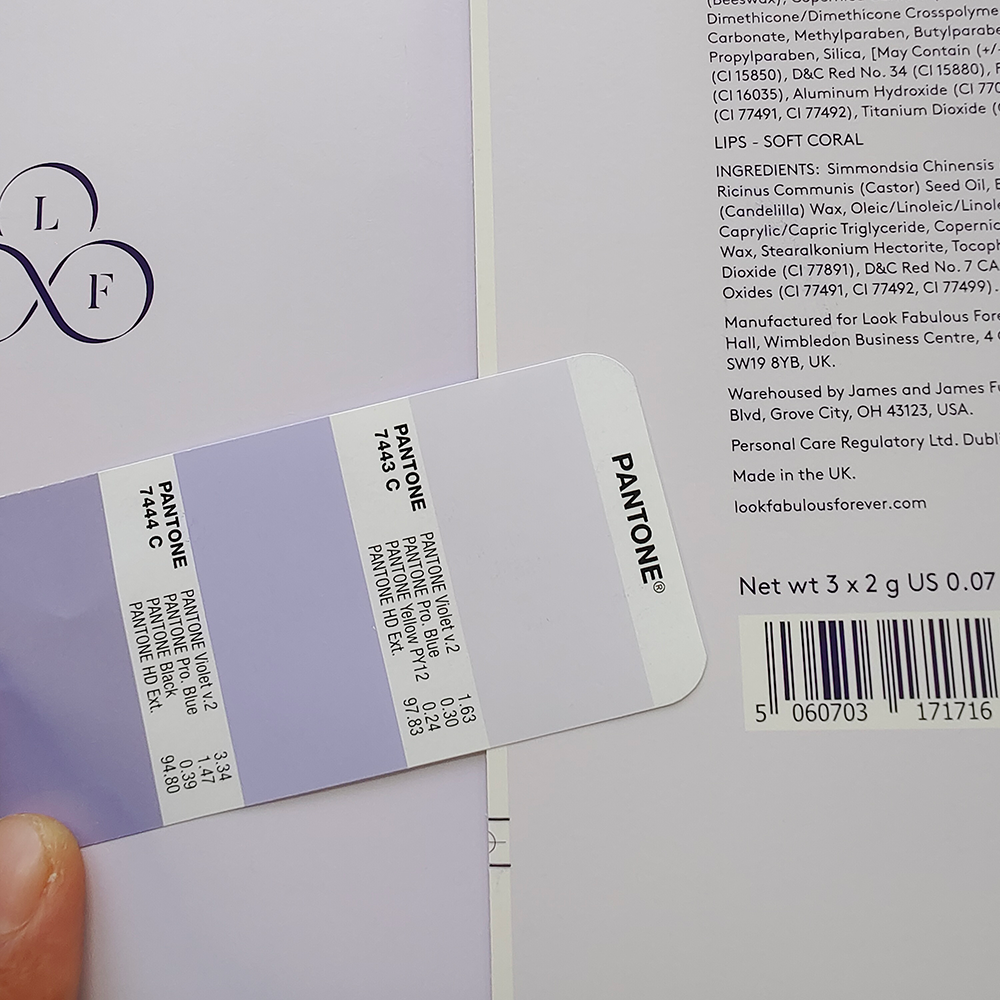 CMYK and Pantone in paper  packaging of Pantone printing